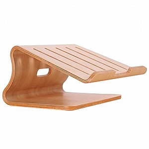 מעמד לשולחן למחשב נייד מדגם Wood Bracket Curved Laptop Desk Mount מבית SAMDI (מתאים לגודל מסך 10"- 17.3") מעמד לשולחן למחשב נייד מדגם Wood Bracket Curved Laptop Desk Mount מבית SAMDI (מתאים לגודל מסך 10"- 17.3")