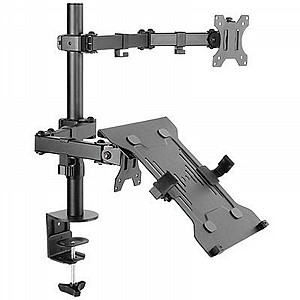 מעמד לשולחן למחשב נייד + מסך מחשב מדגם Aluminum Foldable Fold Laptop Desk Mount מבית BRATECK (מתאים לגודל מסך 10"- 17.3") מעמד לשולחן למחשב נייד + מסך מחשב מדגם Aluminum Foldable Fold Laptop Desk Mount מבית BRATECK (מתאים לגודל מסך 10"- 17.3")