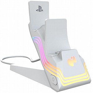 מעמד לשולחן עם טעינה לזוג שלטים משחק מדגם Dual Controller Desk Mount מבית SPARKFOX (מתאים לדגם Sony PlayStation 5) מעמד לשולחן עם טעינה לזוג שלטים משחק מדגם Dual Controller Desk Mount מבית SPARKFOX (מתאים לדגם Sony PlayStation 5)