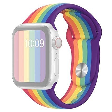 ����� ������� ����  Rainbow Silicone Band ���� LaTera ����� ��� ����: Apple Watch 42mm/44mm/45mm (��� Rainbow)