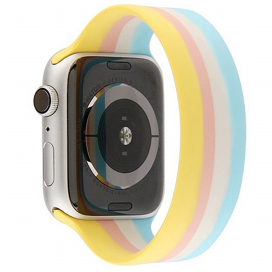����� ������� ����  Rainbow Solo Silicone Band ���� LaTera ����� ��� ����: Apple Watch 42mm/44mm/45mm (��� Yellow Rainbow)