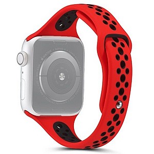 רצועת סיליקון מדגם Little Waist Sport Silicone Band מבית LaTera לשעון חכם מדגם: Apple Watch 38mm/40mm/41mm (צבע Red/Black) רצועת סיליקון מדגם Little Waist Sport Silicone Band מבית LaTera לשעון חכם מדגם: Apple Watch 38mm/40mm/41mm (צבע Red/Black)