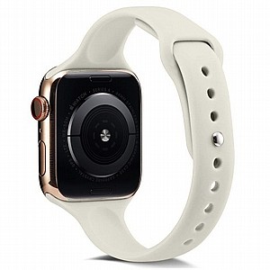 רצועת סיליקון מדגם Thin Silicone Band מבית LaTera לשעון חכם מדגם: Apple Watch 38mm/40mm/41mm (צבע White) רצועת סיליקון מדגם Thin Silicone Band מבית LaTera לשעון חכם מדגם: Apple Watch 38mm/40mm/41mm (צבע White)