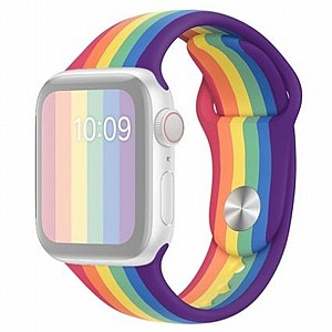 רצועת סיליקון מדגם Rainbow Silicone Band מבית LaTera לשעון חכם מדגם: Apple Watch 38mm/40mm/41mm (צבע Rainbow) רצועת סיליקון מדגם Rainbow Silicone Band מבית LaTera לשעון חכם מדגם: Apple Watch 38mm/40mm/41mm (צבע Rainbow)
