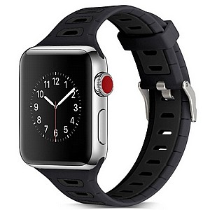 רצועת סיליקון מדגם T-Shape Two Color Silicone Band מבית LaTera לשעון חכם מדגם: Apple Watch 38mm/40mm/41mm (צבע Black) רצועת סיליקון מדגם T-Shape Two Color Silicone Band מבית LaTera לשעון חכם מדגם: Apple Watch 38mm/40mm/41mm (צבע Black)