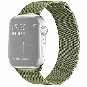 ����� ���� ���� Milanese Loop Magnetic Steel Band ���� LaTera ����� ��� ����: Apple Watch 38mm/40mm/41mm (��� Army Green)