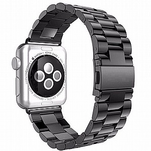 רצועת מתכת מדגם Three Straps Steel Band מבית LaTera לשעון חכם מדגם: Apple Watch 38mm/40mm/41mm (צבע Black) רצועת מתכת מדגם Three Straps Steel Band מבית LaTera לשעון חכם מדגם: Apple Watch 38mm/40mm/41mm (צבע Black)