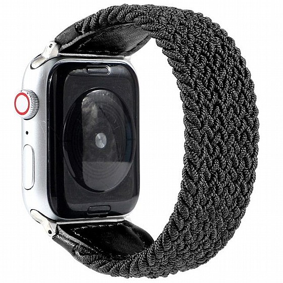 ����� �� / ������ ���� Braided Nylon Band ���� LaTera ����� ��� ����: Apple Watch 42mm/44mm/45mm (��� Black)