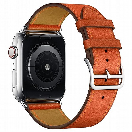 ����� ��� ���� Replacement Leather  Band ���� LaTera ����� ��� ����: Apple Watch 42mm/44mm/45mm (��� Orange)