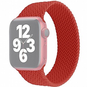 רצועת סיליקון מדגם Single Turn Woven Silicone Band מבית LaTera לשעון חכם מדגם: Apple Watch 42mm/44mm/45mm (צבע Red) רצועת סיליקון מדגם Single Turn Woven Silicone Band מבית LaTera לשעון חכם מדגם: Apple Watch 42mm/44mm/45mm (צבע Red)