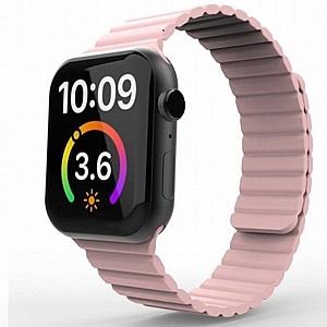 ����� ������� ����  Magnetic Loop Silicone Band ���� LaTera ����� ��� ����: Apple Watch 42mm/44mm/45mm (��� Pink)