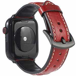 רצועת עור מדגם Woven Genuine Leather Band מבית LaTera לשעון חכם מדגם: Apple Watch 38mm/40mm/41mm (צבע Red) רצועת עור מדגם Woven Genuine Leather Band מבית LaTera לשעון חכם מדגם: Apple Watch 38mm/40mm/41mm (צבע Red)