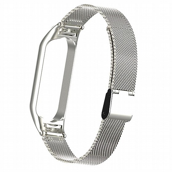 ����� ���� ���� Mesh Solid Steel Band ���� LaTera ����� ��� ����: Xiaomi Mi Band 3 / 4 (��� Silver)