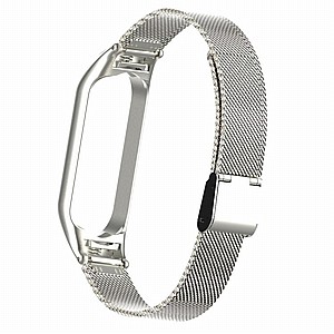 ����� ���� ���� Mesh Solid Steel Band ���� LaTera ����� ��� ����: Xiaomi Mi Band 3 / 4 (��� Silver)