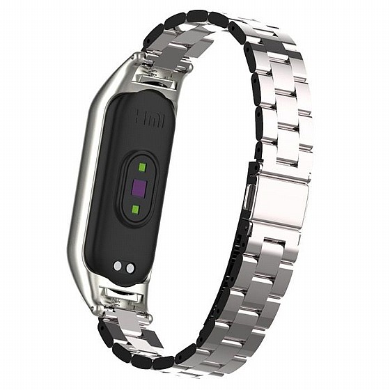 ����� ���� ���� Double Spring Steel Band ���� LaTera ����� ��� ����: Xiaomi Mi Band 3 / 4 (��� Silver)