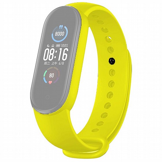 ����� ������� ���� Solid Color Silicone Band ���� LaTera ����� ��� ����: Xiaomi Mi Band 5 / 6 (��� Yellow)
