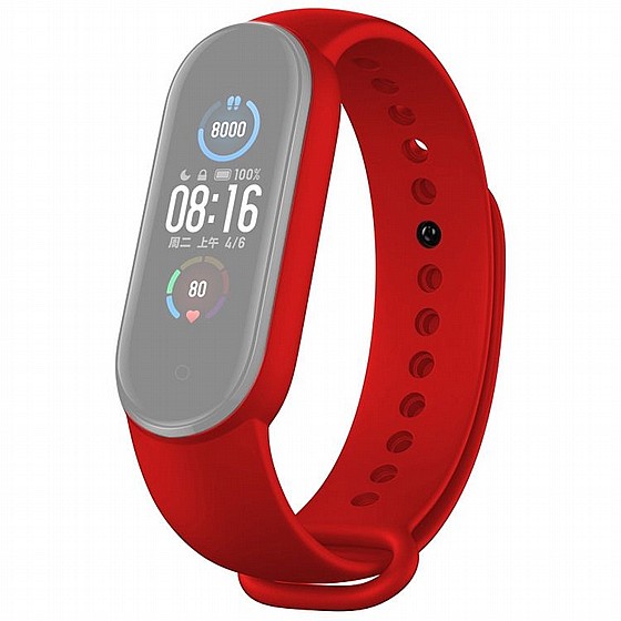 ����� ������� ���� Solid Color Silicone Band ���� LaTera ����� ��� ����: Xiaomi Mi Band 5 / 6 (��� Red)