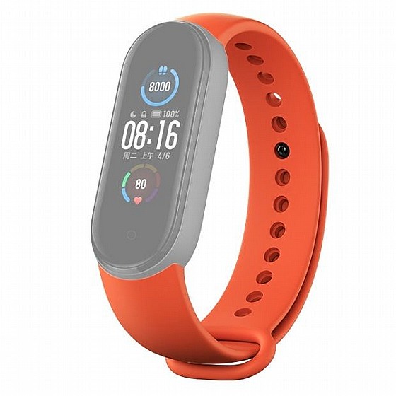 ����� ������� ���� Solid Color Silicone Band ���� LaTera ����� ��� ����: Xiaomi Mi Band 5 / 6 (��� Orange)
