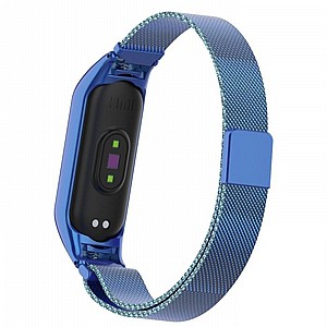 רצועת מתכת מדגם Milano Magnetic Steel Band מבית LaTera לשעון חכם מדגם: Xiaomi Mi Band 5 / 6 (צבע Blue) רצועת מתכת מדגם Milano Magnetic Steel Band מבית LaTera לשעון חכם מדגם: Xiaomi Mi Band 5 / 6 (צבע Blue)