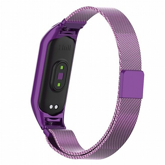 ����� ���� ���� Milano Magnetic Steel Band ���� LaTera ����� ��� ����: Xiaomi Mi Band 5 / 6 (��� Purple)
