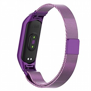 רצועת מתכת מדגם Milano Magnetic Steel Band מבית LaTera לשעון חכם מדגם: Xiaomi Mi Band 5 / 6 (צבע Purple) רצועת מתכת מדגם Milano Magnetic Steel Band מבית LaTera לשעון חכם מדגם: Xiaomi Mi Band 5 / 6 (צבע Purple)