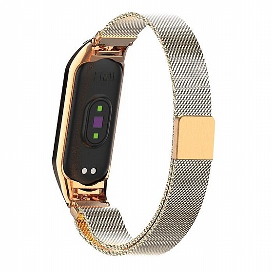 ����� ���� ���� Milano Magnetic Steel Band ���� LaTera ����� ��� ����: Xiaomi Mi Band 5 / 6 (��� Rose Gold)