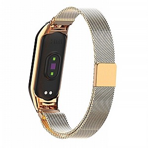 רצועת מתכת מדגם Milano Magnetic Steel Band מבית LaTera לשעון חכם מדגם: Xiaomi Mi Band 5 / 6 (צבע Rose Gold) רצועת מתכת מדגם Milano Magnetic Steel Band מבית LaTera לשעון חכם מדגם: Xiaomi Mi Band 5 / 6 (צבע Rose Gold)
