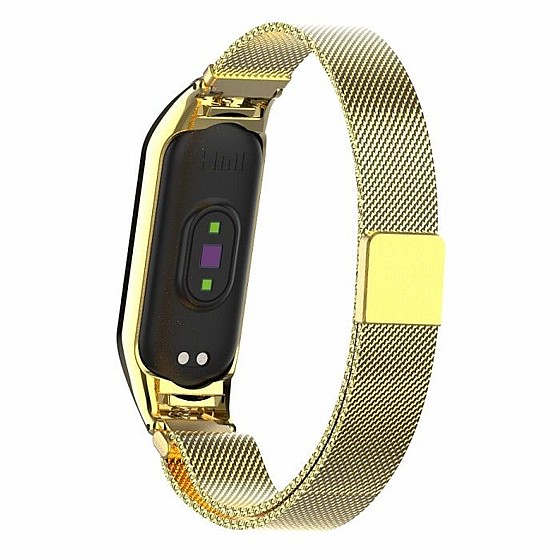 ����� ���� ���� Milano Magnetic Steel Band ���� LaTera ����� ��� ����: Xiaomi Mi Band 5 / 6 (��� Imitation Gold)