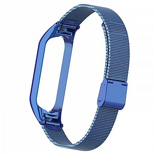 רצועת מתכת מדגם Mesh Solid Steel Band מבית LaTera לשעון חכם מדגם: לשעון חכם מדגם: Xiaomi Mi Band 5 / 6 (צבע Blue) רצועת מתכת מדגם Mesh Solid Steel Band מבית LaTera לשעון חכם מדגם: לשעון חכם מדגם: Xiaomi Mi Band 5 / 6 (צבע Blue)