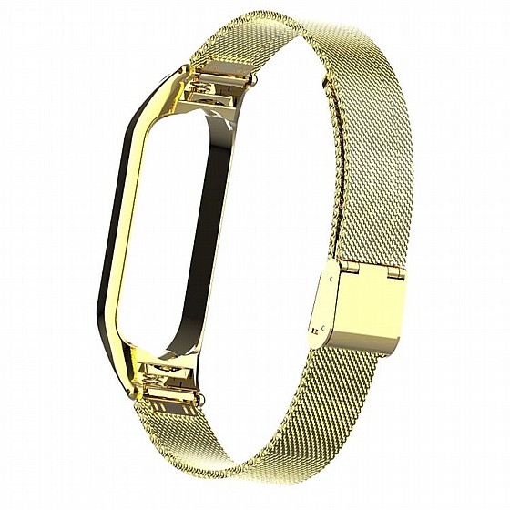 ����� ���� ���� Mesh Solid Steel Band ���� LaTera ����� ��� ����: Xiaomi Mi Band 3 / 4 (��� Gold)