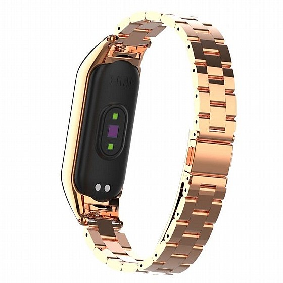 ����� ���� ���� Double Spring Steel Band ���� LaTera ����� ��� ����: Xiaomi Mi Band 5 / 6 (��� Rose Gold)