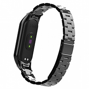 רצועת מתכת מדגם Double Spring Steel Band מבית LaTera לשעון חכם מדגם: Xiaomi Mi Band 5 / 6 (צבע Black) רצועת מתכת מדגם Double Spring Steel Band מבית LaTera לשעון חכם מדגם: Xiaomi Mi Band 5 / 6 (צבע Black)
