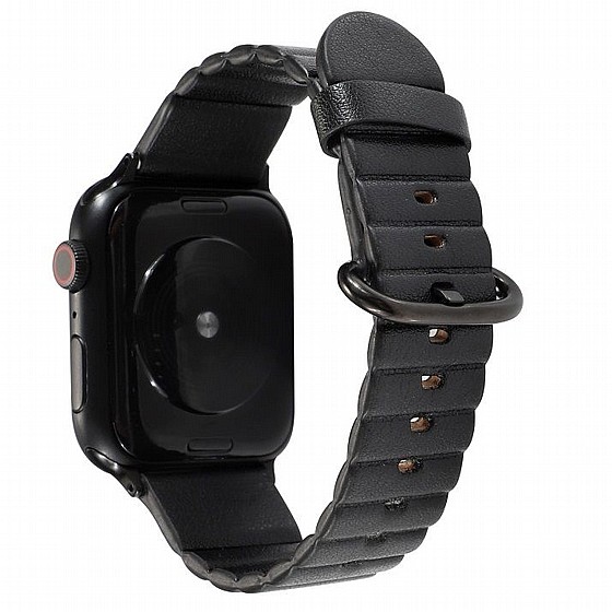 ����� ��� ����   Loop Stripes Leather Band ���� LaTera ����� ��� ����: Apple Watch 42mm/44mm/45mm (��� Black)
