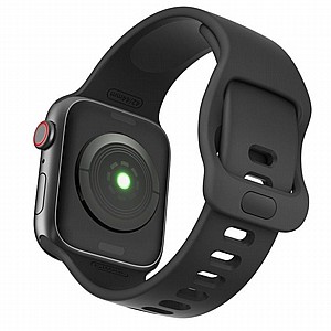רצועת סיליקון מדגם Wrist Strap Silicone Band מבית LaTera לשעון חכם מדגם: Apple Watch 38mm/40mm/41mm (צבע Black) רצועת סיליקון מדגם Wrist Strap Silicone Band מבית LaTera לשעון חכם מדגם: Apple Watch 38mm/40mm/41mm (צבע Black)