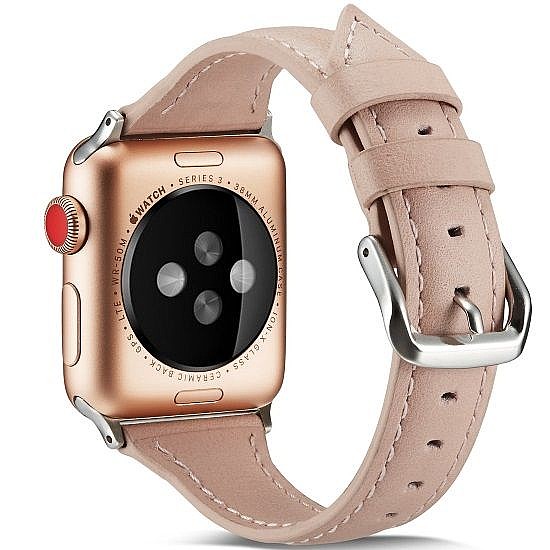 ����� ��� ����   Thin Leather Band ���� LaTera ����� ��� ����: Apple Watch 42mm/44mm/45mm (��� Pink)