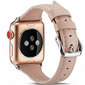 רצועת עור מדגם Thin Leather Band מבית LaTera לשעון חכם מדגם: Apple Watch 42mm/44mm/45mm (צבע Pink) רצועת עור מדגם Thin Leather Band מבית LaTera לשעון חכם מדגם: Apple Watch 42mm/44mm/45mm (צבע Pink)