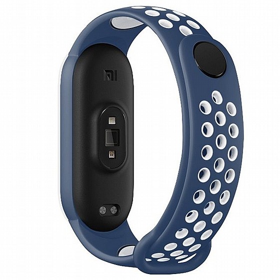 ����� ������� ���� Sports Breathable Silicone Band ���� LaTera ����� ��� ����: Xiaomi Mi Band 5 / 6 (��� Midnight Blue/White)