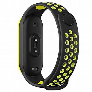 ����� ������� ���� Sports Breathable Silicone Band ���� LaTera ����� ��� ����: Xiaomi Mi Band 5 / 6 (��� Black/Lime)