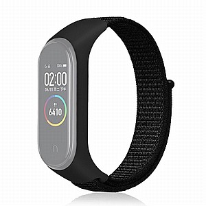 ����� �� / ������ ���� Woven Strap Nylon Band ���� LaTera ����� ��� ����: Xiaomi Mi Band 3 / 4 (��� Black)