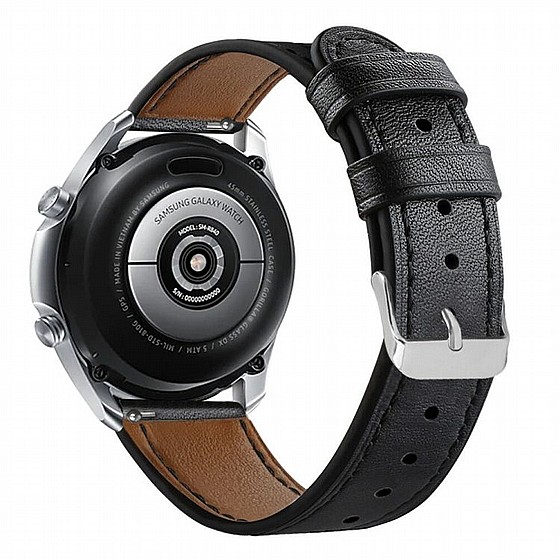 ����� ��� ���� Replacement Leather Band ���� LaTera ����� ��� ����: Samsung Galaxy Watch  46mm (��� Black)