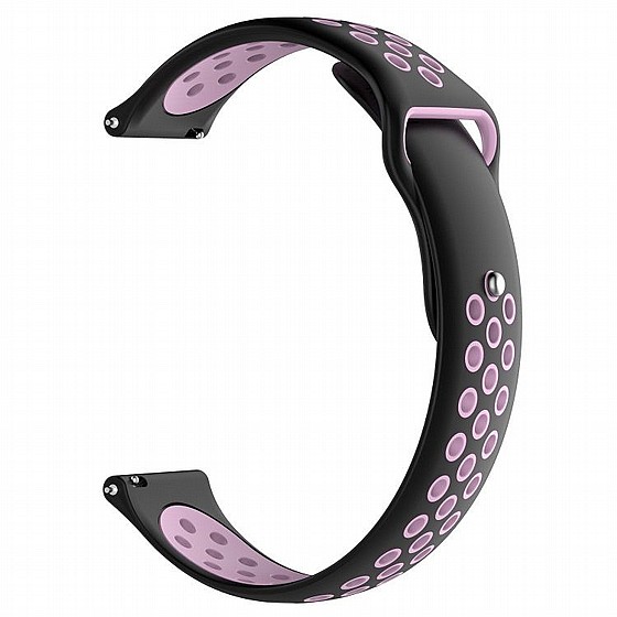 ����� ������� ����  Double Color Wrist Silicone Band ���� LaTera ����� ��� ����: Samsung Galaxy Watch  42mm (��� Black/Pink)
