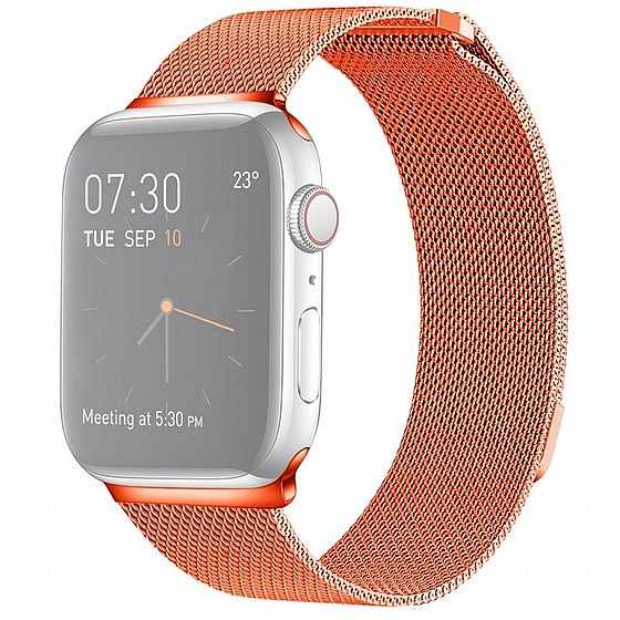 ����� ���� ���� Milanese Loop Magnetic Steel Band ���� LaTera ����� ��� ����: Apple Watch 42mm/44mm/45mm (��� Orange)