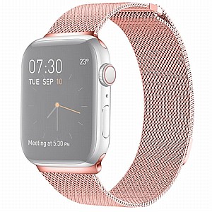 רצועת מתכת מדגם Milanese Loop Magnetic Steel Band מבית LaTera לשעון חכם מדגם: Apple Watch 42mm/44mm/45mm (צבע Pink) רצועת מתכת מדגם Milanese Loop Magnetic Steel Band מבית LaTera לשעון חכם מדגם: Apple Watch 42mm/44mm/45mm (צבע Pink)