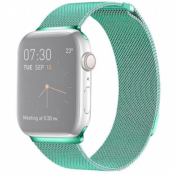 ����� ���� ���� Milanese Loop Magnetic Steel Band ���� LaTera ����� ��� ����: Apple Watch 38mm/40mm/41mm (��� Mint Green)