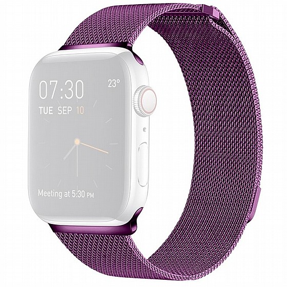 ����� ���� ���� Milanese Loop Magnetic Steel Band ���� LaTera ����� ��� ����: Apple Watch 38mm/40mm/41mm (��� Purple)