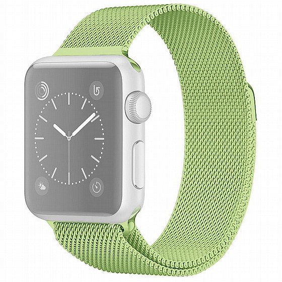 ����� ���� ���� Milanese Loop Magnetic Steel Band ���� LaTera ����� ��� ����: Apple Watch 42mm/44mm/45mm (��� Mint Green Lite)