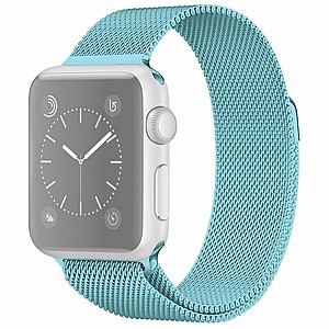רצועת מתכת מדגם Milanese Loop Magnetic Steel Band מבית LaTera לשעון חכם מדגם: Apple Watch 38mm/40mm/41mm (צבע Turquoise) רצועת מתכת מדגם Milanese Loop Magnetic Steel Band מבית LaTera לשעון חכם מדגם: Apple Watch 38mm/40mm/41mm (צבע Turquoise)