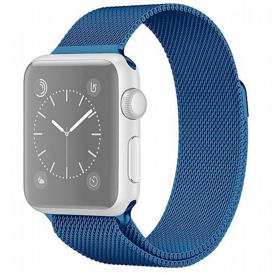 ����� ���� ���� Milanese Loop Magnetic Steel Band ���� LaTera ����� ��� ����: Apple Watch 42mm/44mm/45mm (��� Porcelain Blue)