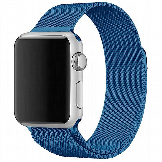 ����� ���� ���� Milanese Loop Magnetic Steel Band ���� LaTera ����� ��� ����: Apple Watch 42mm/44mm/45mm (��� Blue)