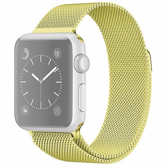 ����� ���� ���� Milanese Loop Magnetic Steel Band ���� LaTera ����� ��� ����: Apple Watch 38mm/40mm/41mm (��� Yellow)